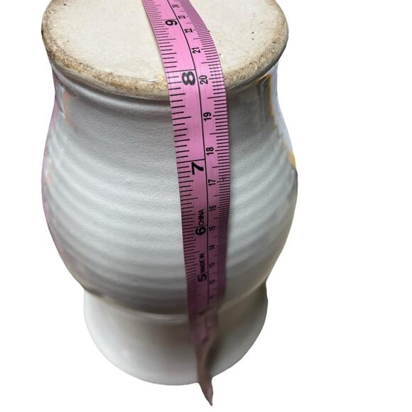 Vase Art Pottery Abstract Floral Stoneware Vintage Volup Handmade Flower Fairy - Picture 6 of 12